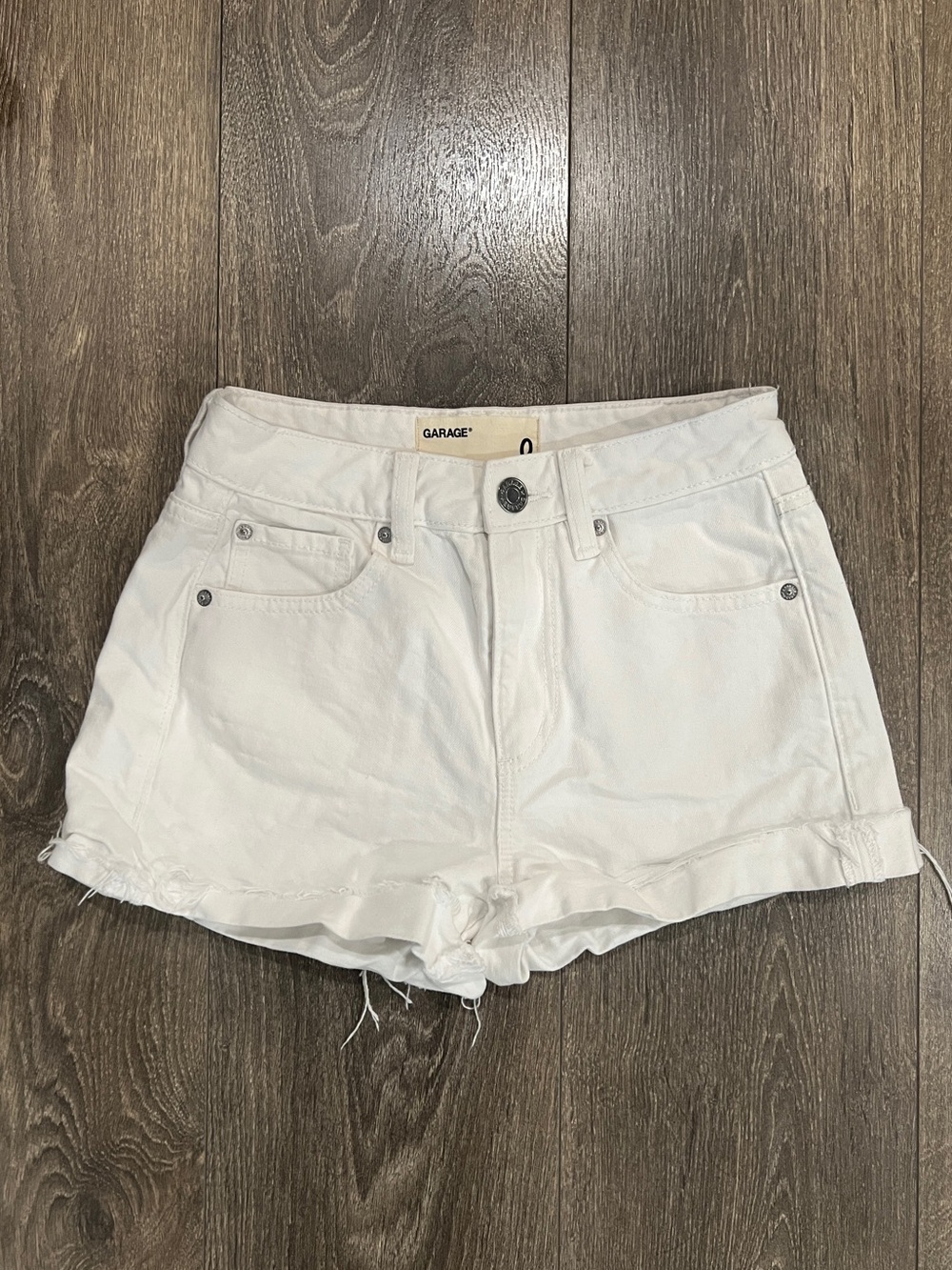 Garage white denim mom jeans - size 0